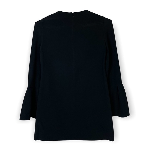 Alexis Black Bell Sleeve Velvet Lattice Josephine Shift Dress size small - Picture 7 of 7